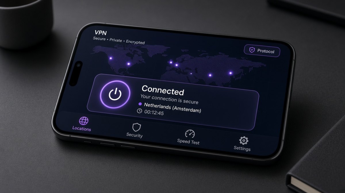 快连 APP 关注与互动界面示意